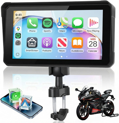 6 Inch Motorcycle Carplay Screen, Portable Touchscreen Motorcycle GPS Navigation