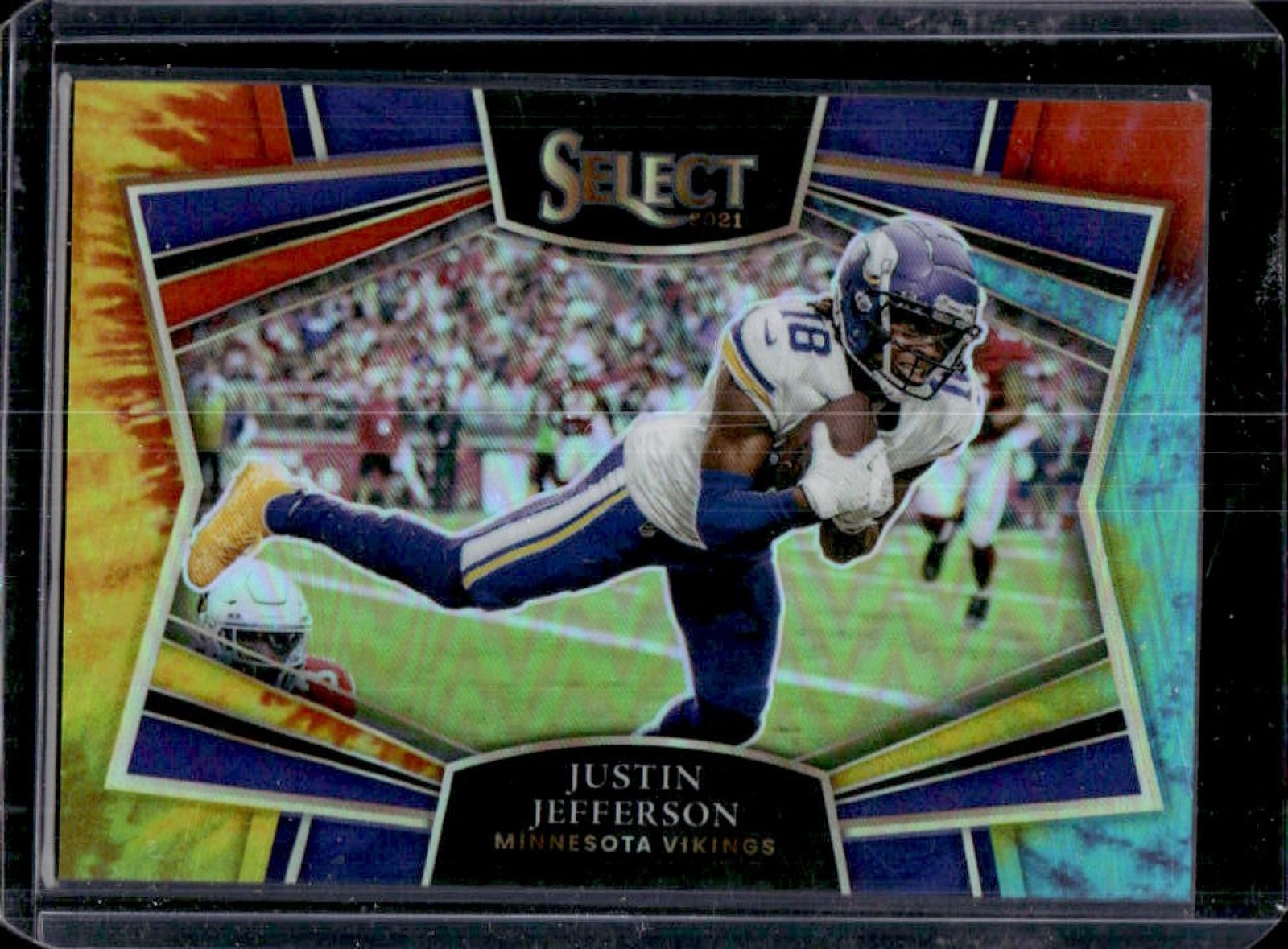 2021 Select Justin Jefferson Snapshots Tie Dye Prizm #23/25 Vikings
