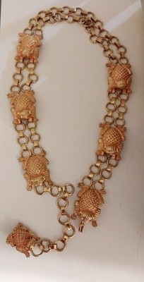 Judith Leiber Gold Chain Belt with Animal Accents for Women  display picture 2