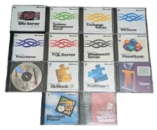 (LOT OF 14) *VINTAGE* MICROSOFT SOFTWARE Windows Server Network Corporate *RARE*