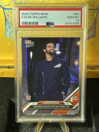 2024 Topps Now Draft Caleb Williams PSA 10 Rookie  #D1 Chicago Bears