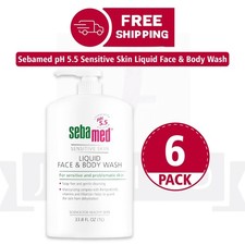 Sebamed Liquid Face  Body Wash for Sensitive Skin 100 Soap Free 6x 1 Liter 