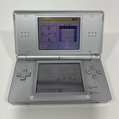 Nintendo DS Lite USG-001 No Charger Gloss Silver English Console