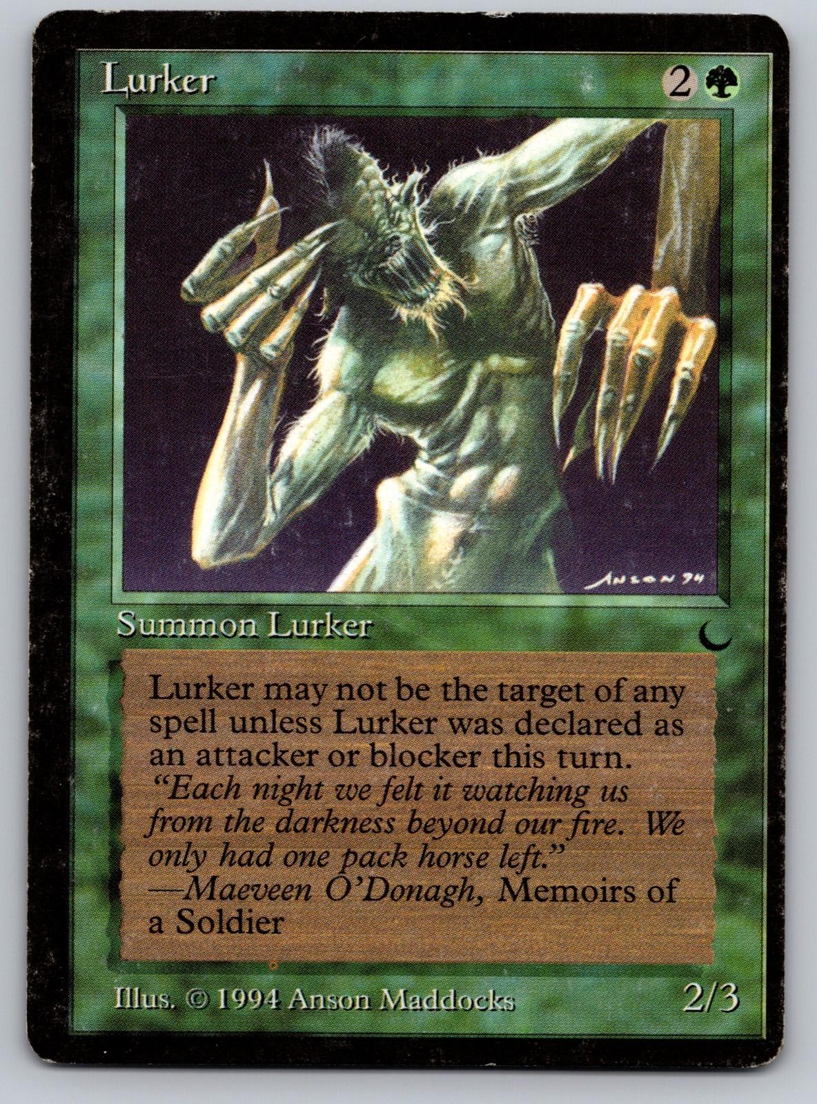 Lurker Rare The Dark Magic: The Gathering Lightly Played
