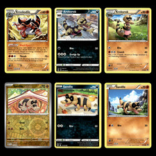 6x Krookodile Lot 62 Black White Emerging Powers Pokemon Cards Collection Set