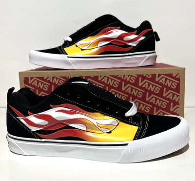 Vans KNU Skool Flame Mens Size 10 Skateboarding Casual Sneakers