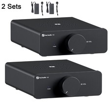 2Sets Fosi V3 Stereo Amplifier Audio 300Wx2 Class D Amp 2 Channel Speakers Hi-Fi