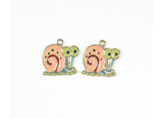 lot 50 Pcs cartoon Animal snail Charm earrings Pendants DIY Jewelry Makings