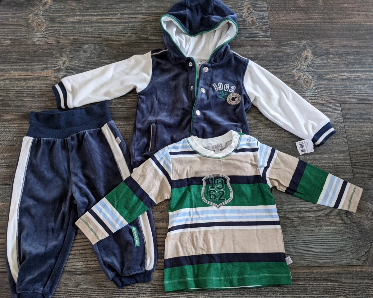 NWT KANZ Baby Boy Outfit 9 Months Sweater Pants Shirt