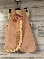 NWT Bonnie Jean 2 Piece Girls Size 6X Outfit Giraffe Flower Appliqu  Seer Sucker