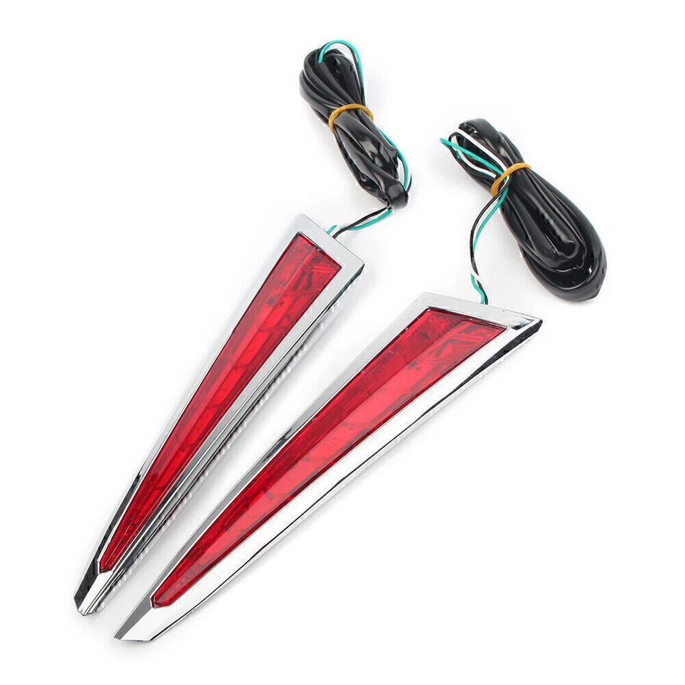 US Saber Tooth Saddlebag Side LED Lights Brake Signal For Victory Country 10-17 Foto 2 de 4