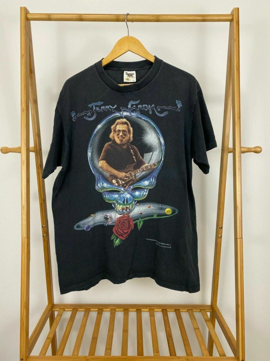 RARE VTG Jerry Garcia Steal Your Face Grateful Dead 1995 Black T