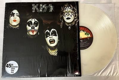 KISS Debut LP 45th Anniversary White & Black Color Vinyl 180Gr Ltd