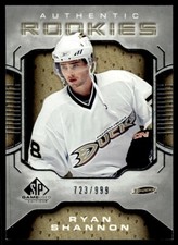2006-07 SP Game Used ROOKIE Ryan Shannon Rookie 723/999 Anaheim Ducks #102