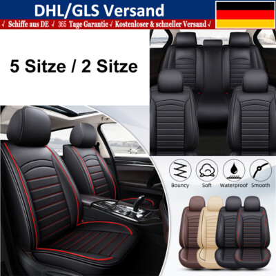 2/5 Für BMW 3er Sitzbezüge Komplettsatz Schonbezüge Kunstleder Vorne/Hinten