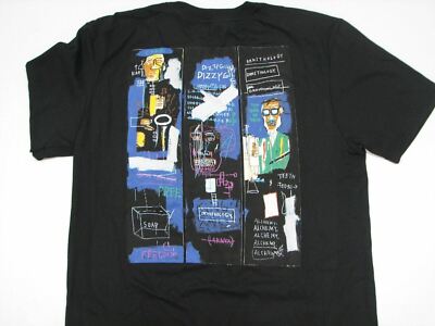 Jean-Michel Basquiat Black Art T Shirt Ornithology Alchemy M
