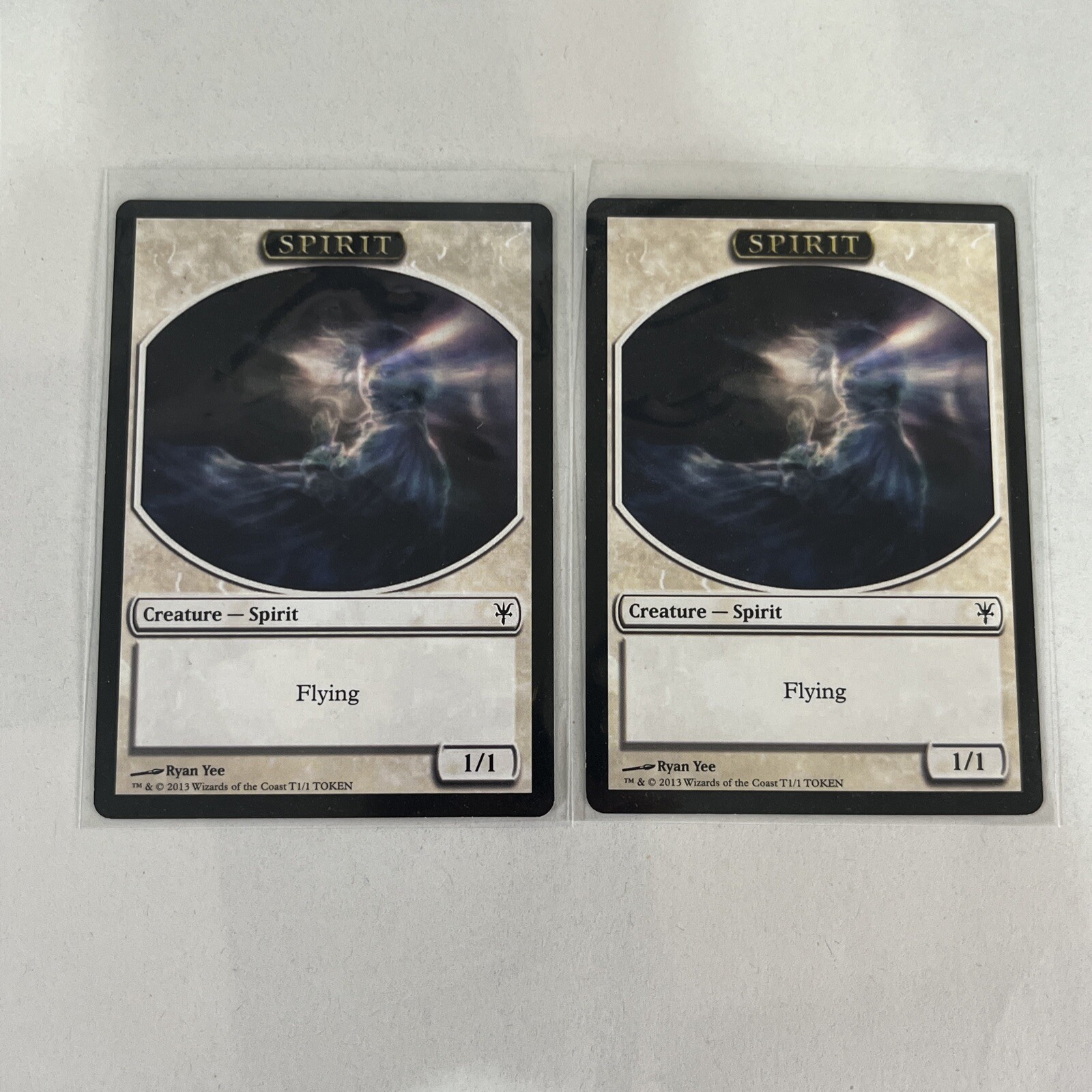 x2 MTG Magic T1/1 Spirit Token Card 2013 Duel Decks: Sorin vs. Tibalt 2x