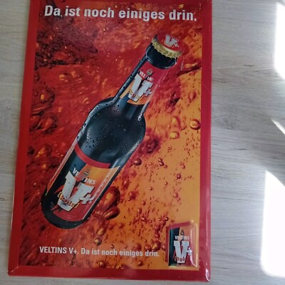  3 D  Blechschild  VELTINS KOLA  Werbeschild   Geprägt L:59,5cm.×B:39,5cm. Cafe