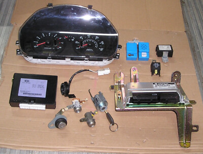 KIA PICANTO 1.0 (04-06) KOMPLETTES MOTORSTEUERGERÄT KIT & SCHLOSSSATZ - 39110-02015