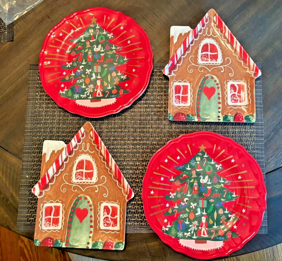 Pottery Barn Disney holiday Nutcracker Christmas Gingerbread plate party SET 8 ! - Image 2 of 4