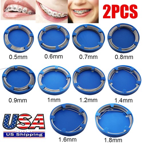 2x Alambres de acero inoxidable 0,5-1,8 mm Instrumentos quirúrgicos de ortodoncia dental Alambres - Imagen 1 de 17