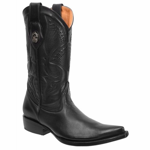 Men's Western Boots (Dear Leather)/Botas Vaqueras de Hombre (Piel de Venado)  | eBay