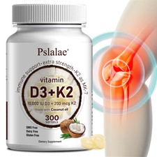 Vitamin D3+K2 MK7 10000 IU - Strong Bones, Im...
