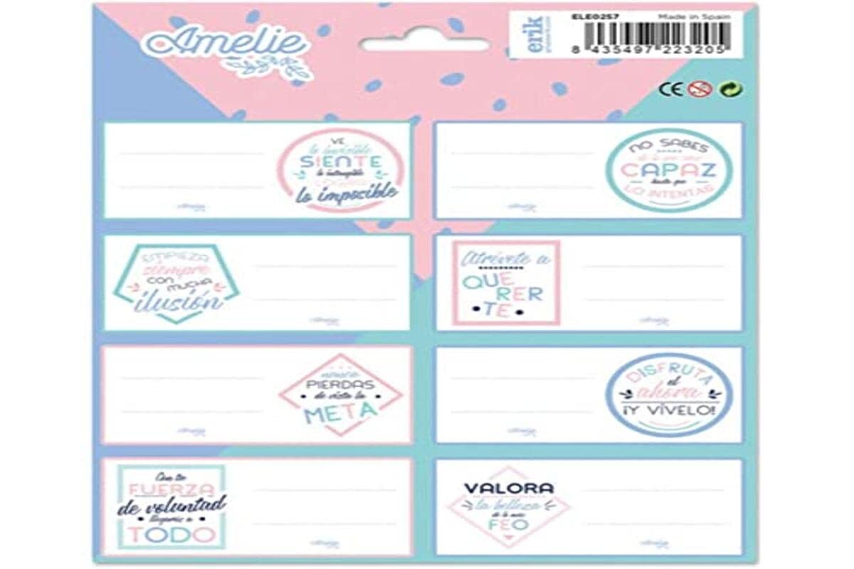 Grupo Erik Amelie Pastel Collection Stickers   Sticky Labels   Food Labels Stick
