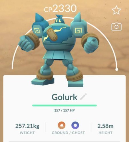 Pokemon Go Level 32 Golurk High Cp Level 32 Same Day Delivery Ebay