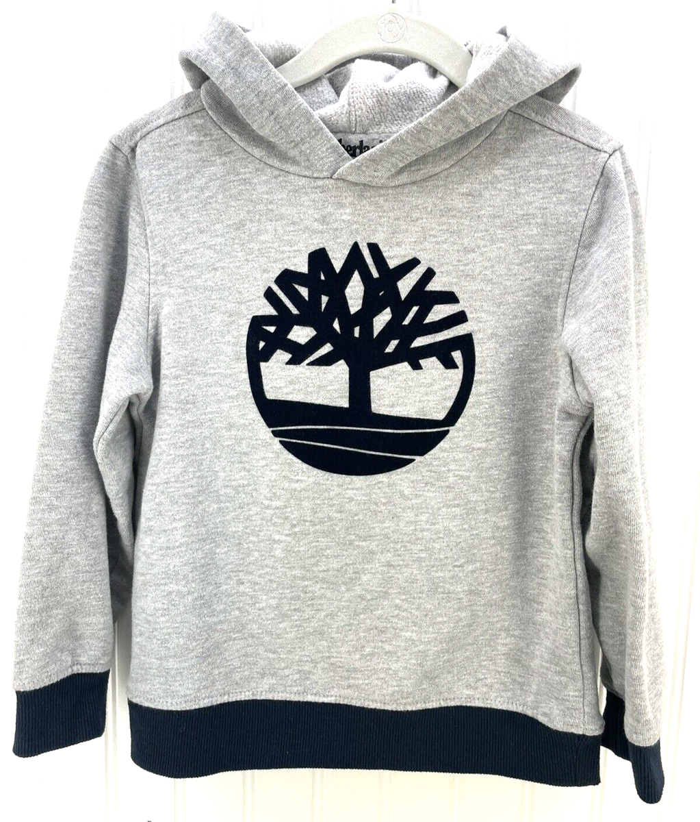 Timberland Gray Hoodie Pullover Sweatshirt Boy's Size Casual Shirt