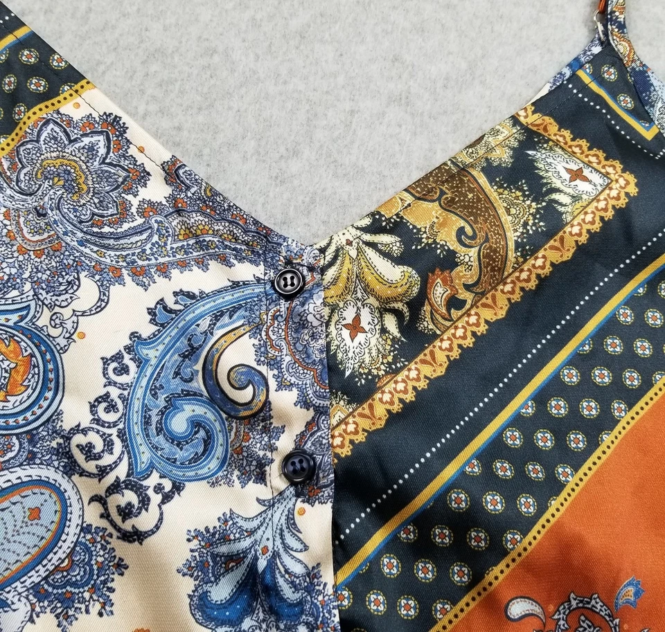 Camiseta sin mangas H&M Cami para mujer 4 cachemira sin mangas cuello en V lazo dobladillo abotonado delgado Foto 2 de 4