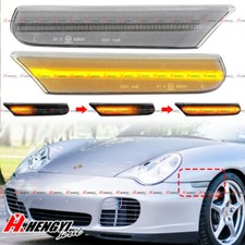 2x Sequential Led Side Marker Signal Light For 97-04 Porsche Boxster 986 911