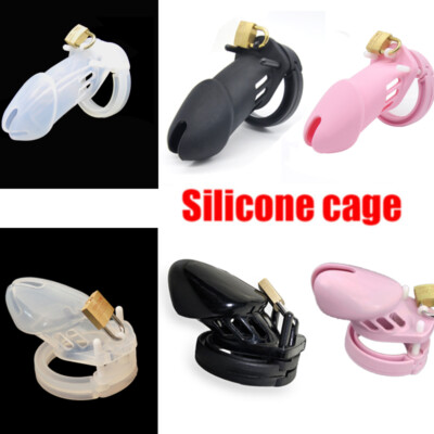 Men Cosplay Keuschheits kfig Peniskfig Bird Soft Silikon Ring Chastity  Cage DE | eBay.de