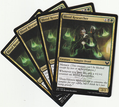   4 MAGIC The Gathering BLOOD RESEARCHER Creature PLAYSET STX/EN NM/EX