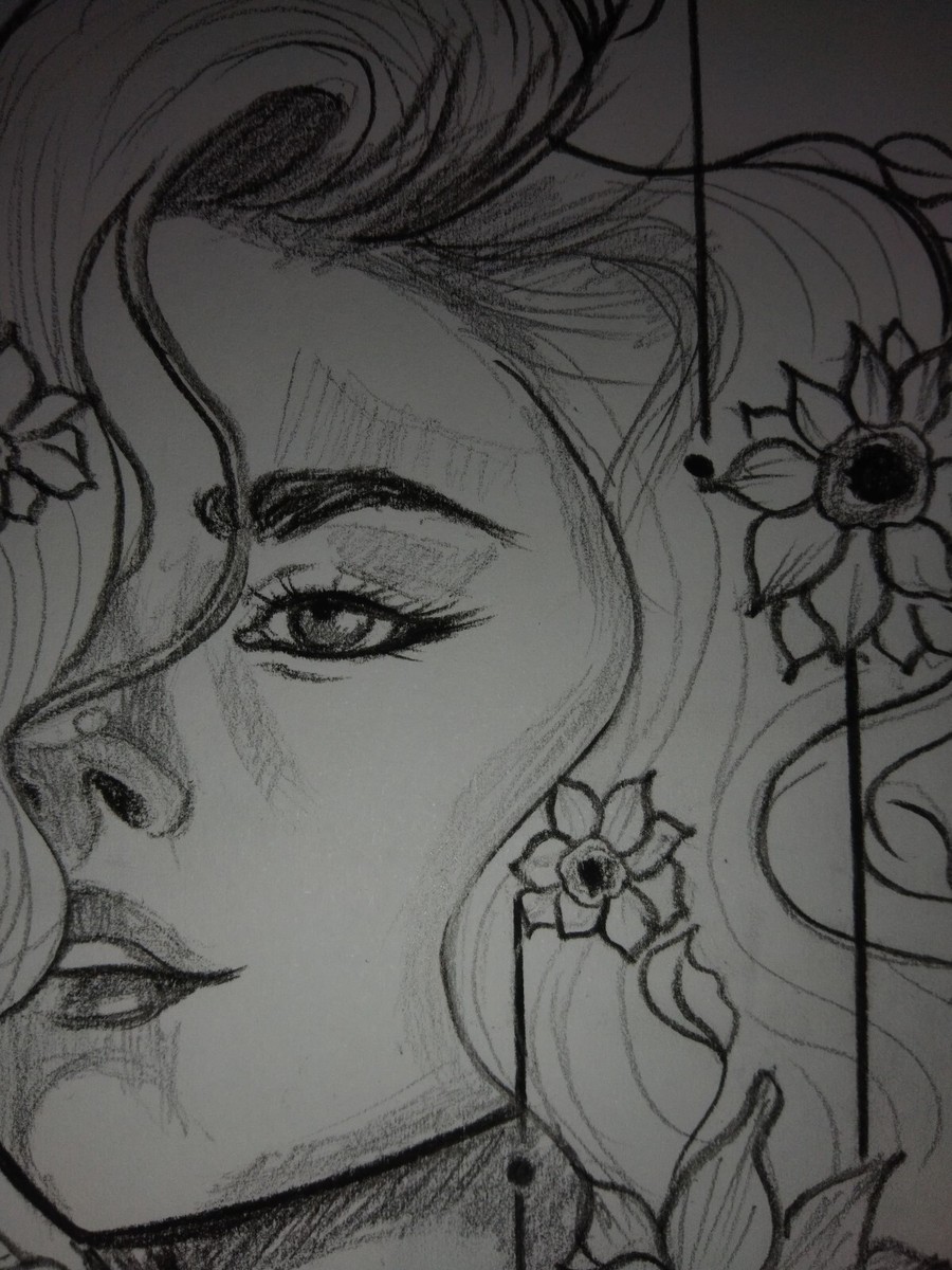 Girl Pen Sketch Pen Sketches Pinterest