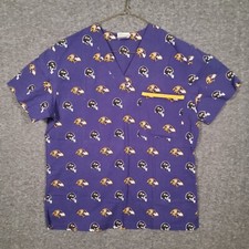 Scrub Dudz Baltimore Ravens Scrub Top Size XS Scrubs Top NFL Team Apparel