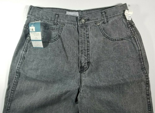 Jean para mujer Calvin Klein Western talla 14 cintura alta negro década de 1970 nuevo con etiquetas - Imagen 4 de 12