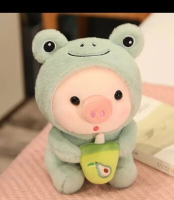 Cute Plushie Cosplay Frog Boba Tea pig Toy Cuddly Baby Dolls