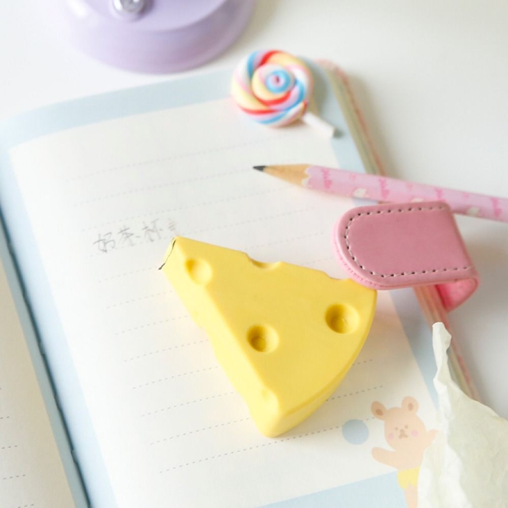 Cheese Wedge Pencil Erasers - 10 Pack Fun Novelty Erasers For School, Office, Gifts
