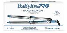 BaBylissPRO Nano Titanium Prima3100 1" Stainless Steel Flat Iron | BNT3100TUC