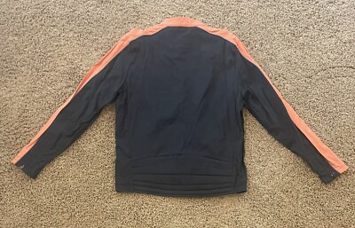Harley Davidson black/orange zip up jacket size small | eBay