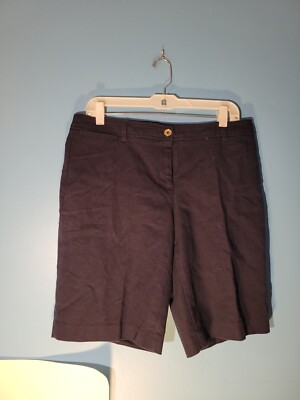Jones New York Womens Navy Blue Stretch Chino Shorts Size 10