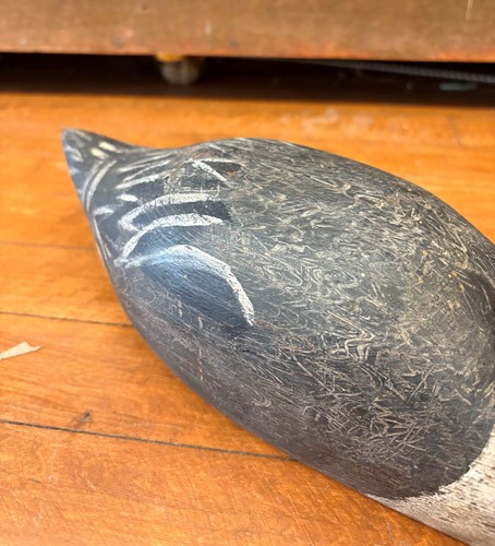 Original Duck Decoy 1880s Canvasback Wooden Duck Decoy TAG ARTHUR FIZER GALT CA - Picture 6 of 17