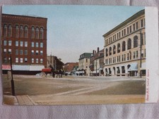 Dover NH postcard CENTRAL SQUARE WITH HORSE-DRAWN WAGON j/26 AY0270