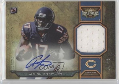 2012 Topps Triple Threads Rookie Relics Sepia 54/75 Alshon Jeffery Auto RC 0af