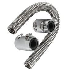 24 Flexible Stainless Steel Upper Lower Radiator Hose Kit With Chrome Caps A 24 Flexible Stainless Steel Upper Lower Radiator Hose Kit With Chrome Caps A
