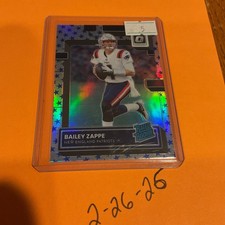 2022 Donruss Optic - #229 Bailey Zappe Rated Rookie Blue Stars Prizm SP Patriots