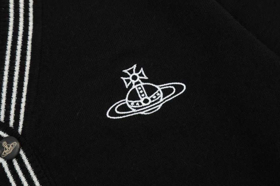 Suéter Cárdigan Tejido Vivienne Westwood Camisa Manga Larga Color Negro Talla L Foto 4 de 4