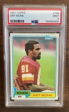 1981 Topps Art Monk #194 PSA 9 RC Rookie Card HOF New Grade/Slab May 2026