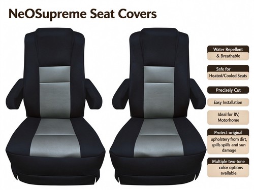 Class A RV Motorhome 2Captain Chair Neosupreme Seat Covers fits Thor Vegas 12-18 - $289.99